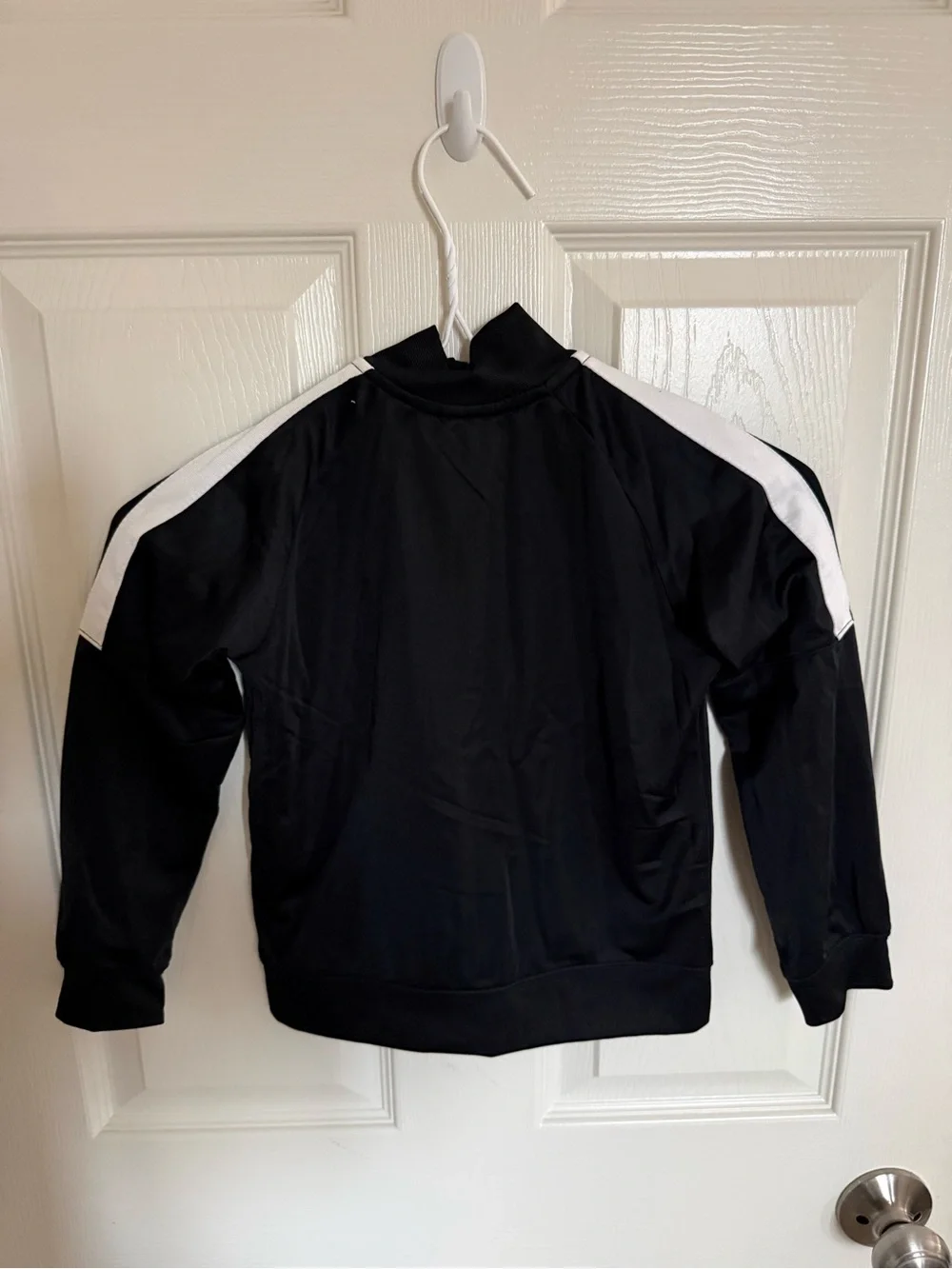 Nike Youth Black Full-Zip Track Jacket with White Logo